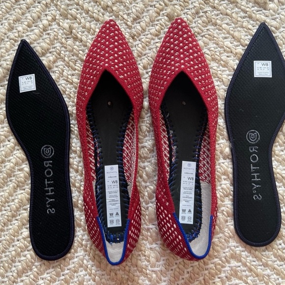 Rothy's Red and Cream Women's Flats - Picture 5 of 6